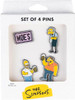 The Simpsons Moes Tavern Set of 4 Pin Badges