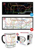 London Underground Map Heat Changing Mug