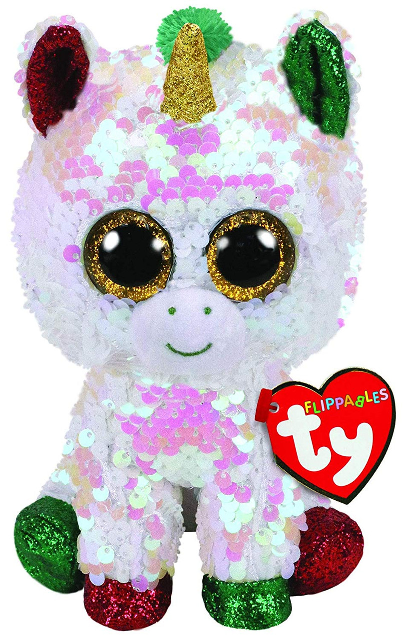 TY Flippables Beanie Boos Stardust Christmas Soft Toy