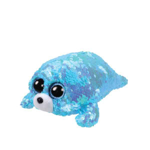 TY Flippables Beanie Boos Babies Wave Aqua Seal Soft Toy
