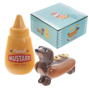 Sausage Dog and Mustard Cruet Set