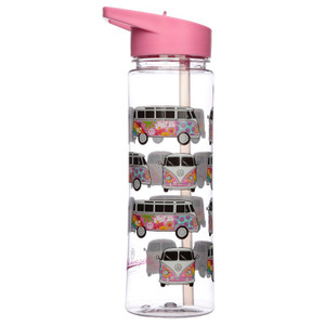 VW Camper Van Summer Love Reusable Plastic Water Bottle
