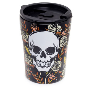 Skull and Roses Stainless Steel Thermal Flask