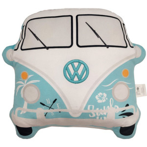 VW Volkswagen Plush Blue Surf Adventure Campervan Cushion