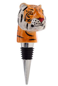 Ceramic Tiger Head Bottle Stopper