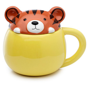 Tiger Peeping Mug with Lid