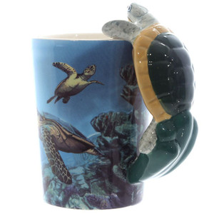 Sea Turtle Handle Coffee Mug
