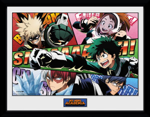 My Hero Academia Powers Framed Print