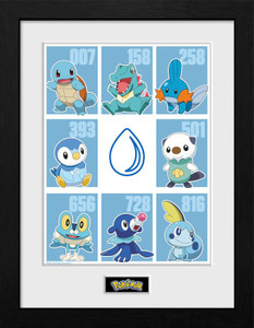 Pokemon First Partners Water Framed Print