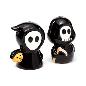 Skull Boy & Ghost Boy Salt & Pepper Pots