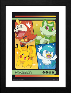 Pokemon Scarlet & Violet Starters Framed Print