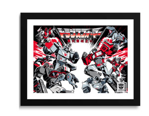 Transformers Autobots v Decepticons Framed Print