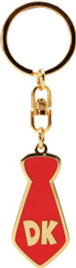 Donkey Kong Tie Metal Keyring