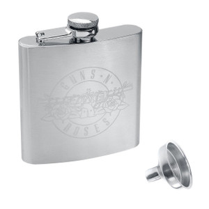 Guns And Roses Hip Flask