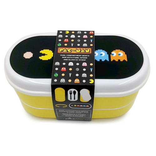 Pac-Man - Bento Box Lunch Box with Fork Spoon 