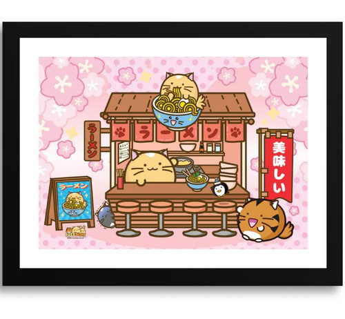 Fuzzballs Ramen Shop Framed Print