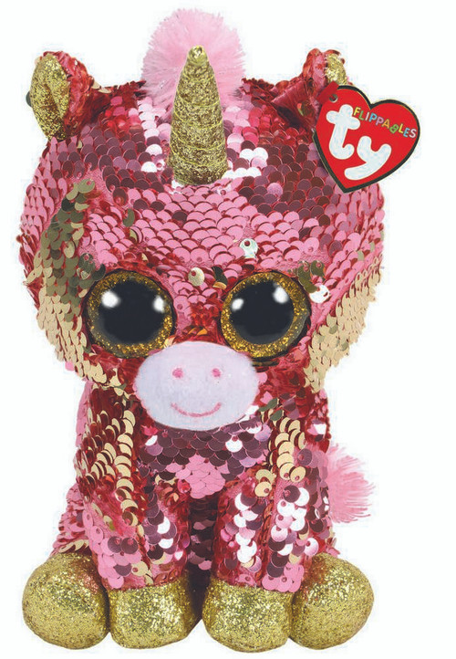 TY Flippables Beanie Boos Sunset Unicorn Soft Toy