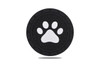 paw print car coaster black