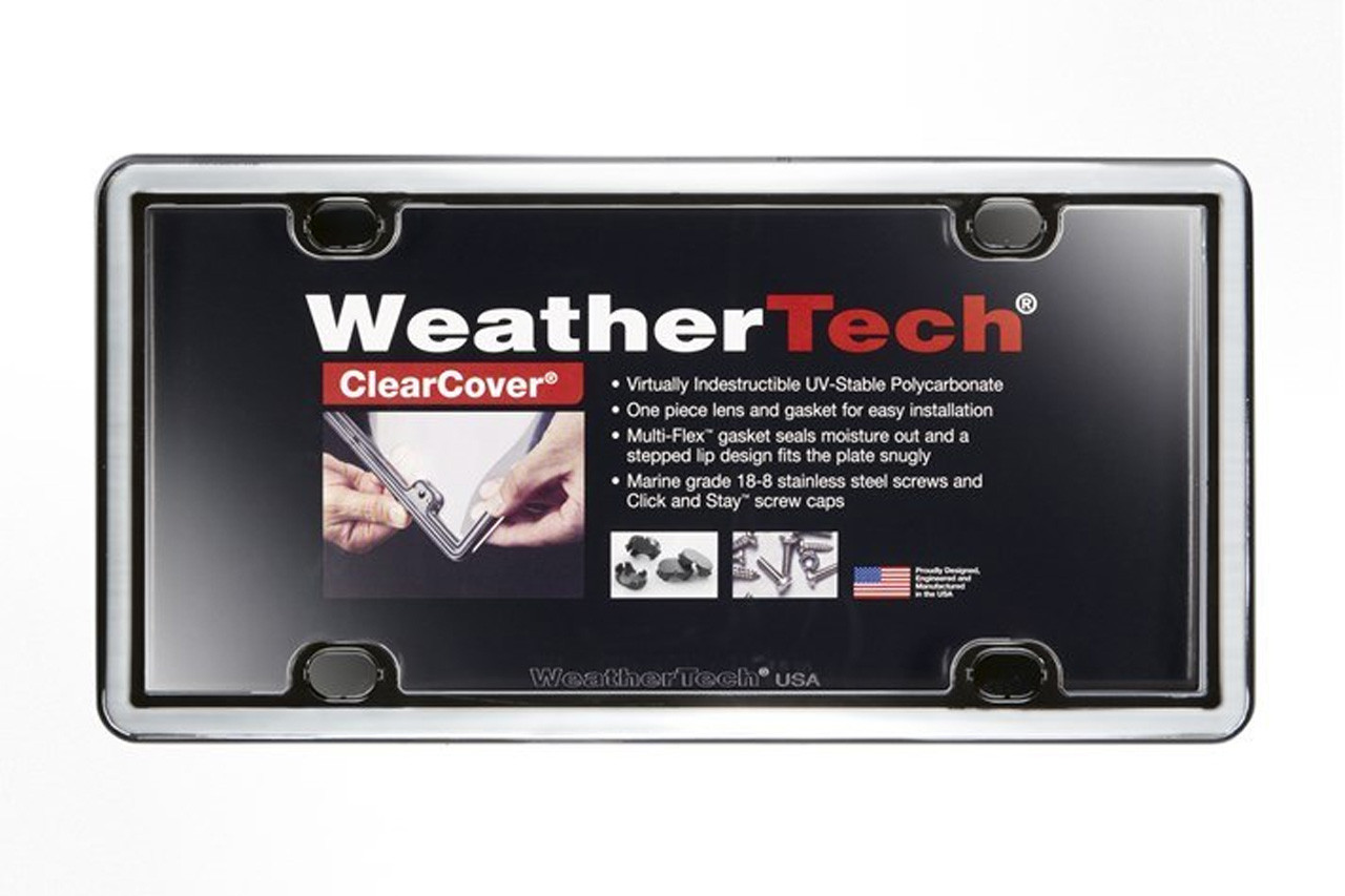 Chrome/Black WeatherTech License Plate Frame