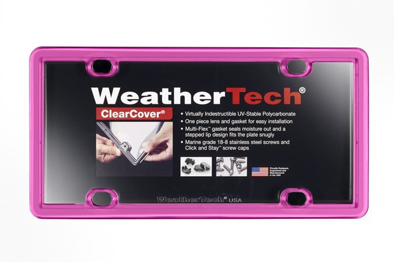 Hot Pink WeatherTech License Plate Frame