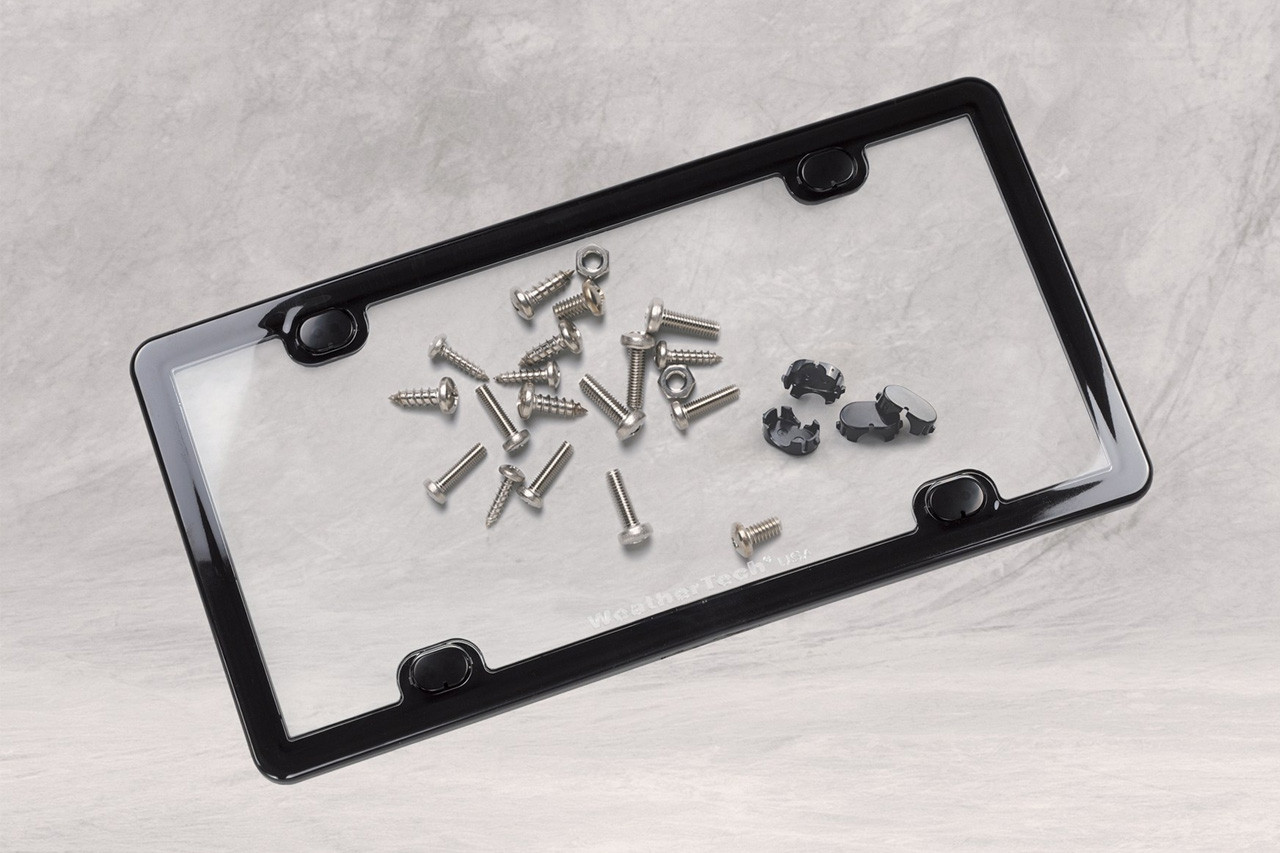 WeatherTech License Plate Frame Clear Cover Green