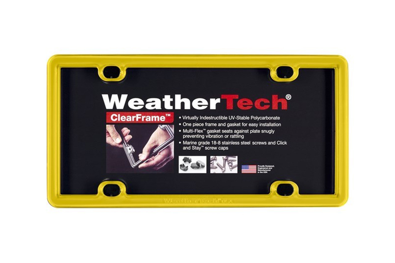 WeatherTech Clear License Plate Frame Yellow