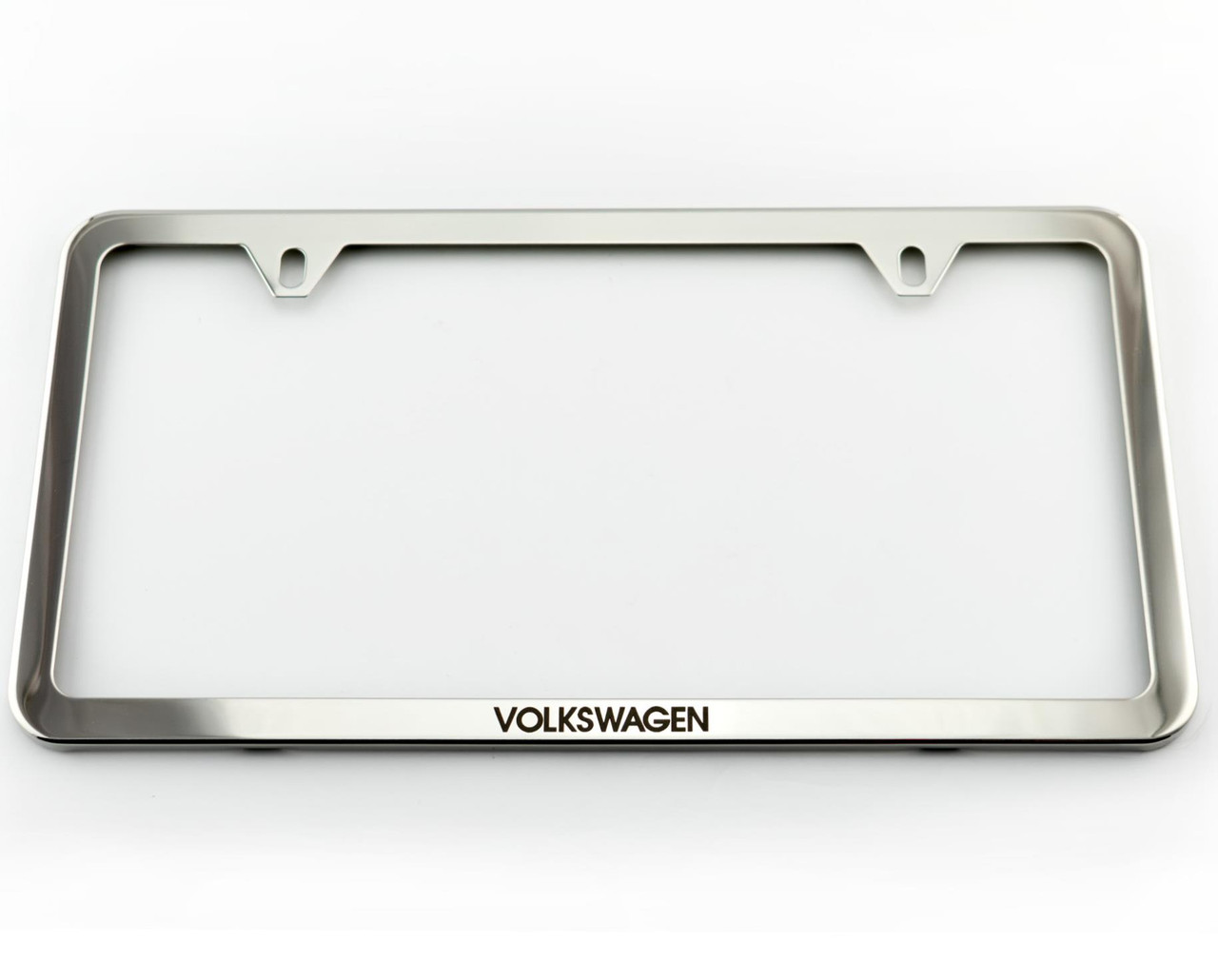VW Slim Polished License Plate Frame w/ Logo | VW Accessories Shop