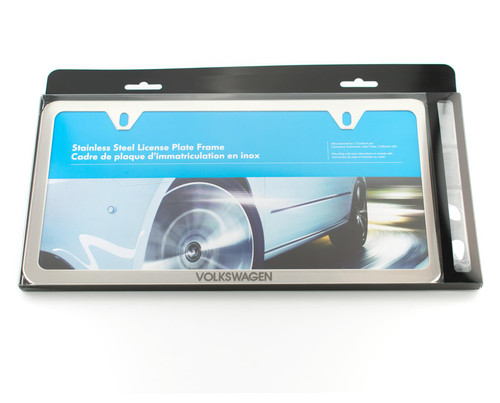 VW Slim Polished License Plate Frame | VW Accessories Shop