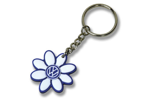 Blue VW Daisy Key Chain