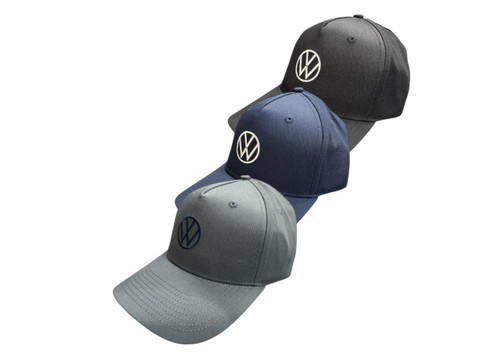 VW Twill Baseball Hats - Black, Blue and Grey