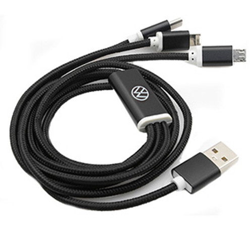 VW 3-In-1 Charging Cable