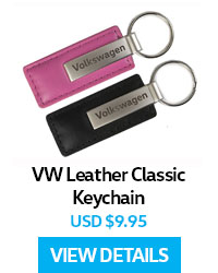 VW Leather Classic Keychain