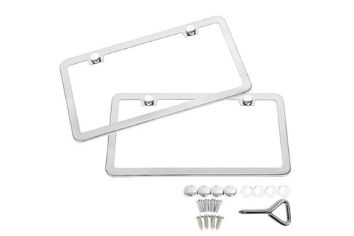 Chrome Stainless Steel License Plate Frame | VW Accessories Shop