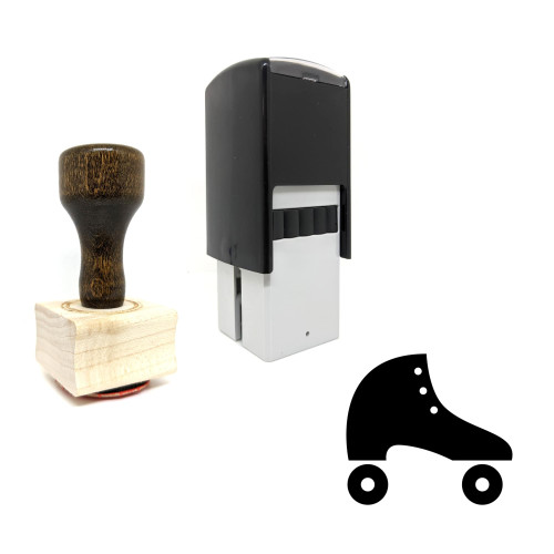 "Roller Skate" rubber stamp with 3 sample imprints of the image