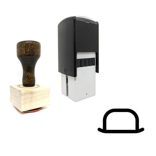 "Bowler Hat" rubber stamp with 3 sample imprints of the image