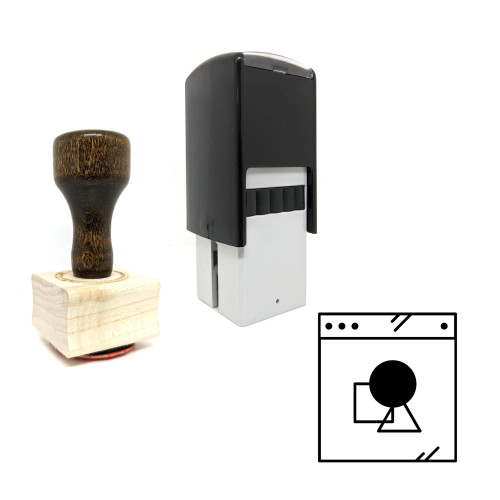 "Object" rubber stamp with 3 sample imprints of the image