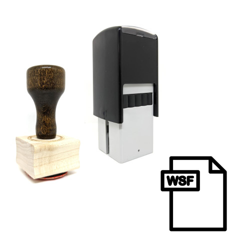 "Wsf Format" rubber stamp with 3 sample imprints of the image