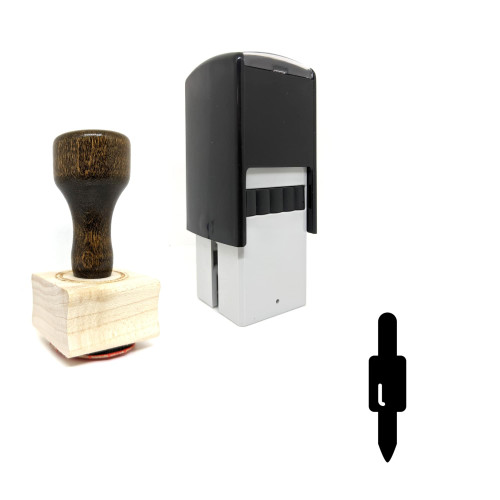 "Pipette" rubber stamp with 3 sample imprints of the image