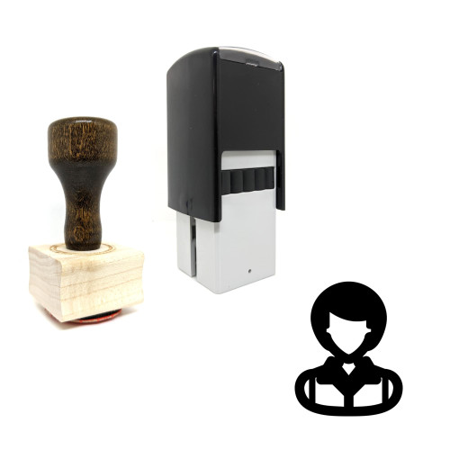 "Teacher" rubber stamp with 3 sample imprints of the image