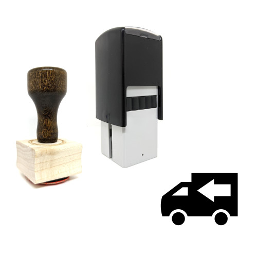 "Delivery Truck" rubber stamp with 3 sample imprints of the image