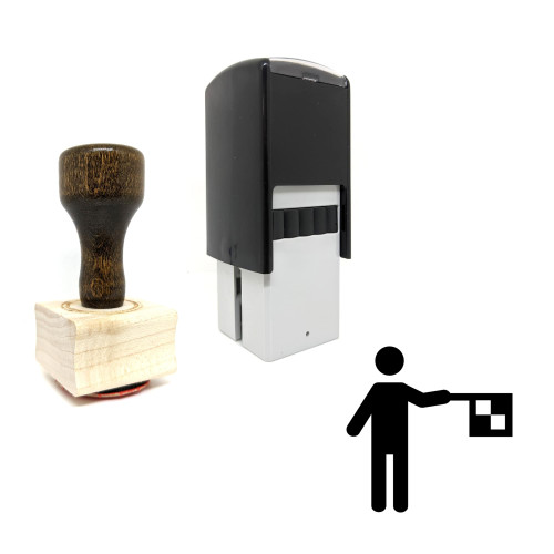 "Referee Vector Icon" rubber stamp with 3 sample imprints of the image