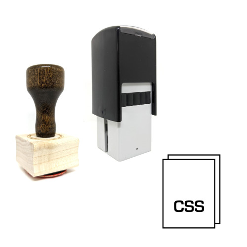 "CSS" rubber stamp with 3 sample imprints of the image