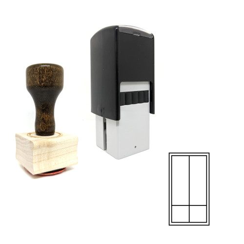 "Window" rubber stamp with 3 sample imprints of the image