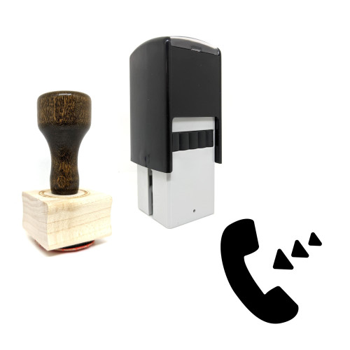 "Incoming Call" rubber stamp with 3 sample imprints of the image
