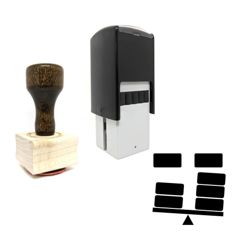 "Balance" rubber stamp with 3 sample imprints of the image