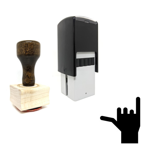 "Shaka" rubber stamp with 3 sample imprints of the image