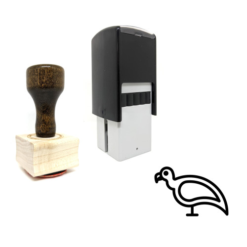 "Vulture" rubber stamp with 3 sample imprints of the image