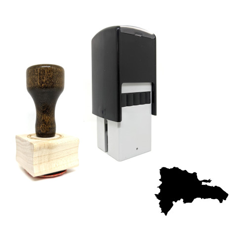 "Dominican Republic" rubber stamp with 3 sample imprints of the image "Dominican Republic" rubber stamp with 3 sample imprints of the image