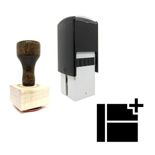 "Add Content" rubber stamp with 3 sample imprints of the image