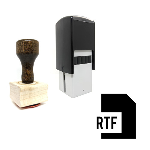 "RTF File" rubber stamp with 3 sample imprints of the image